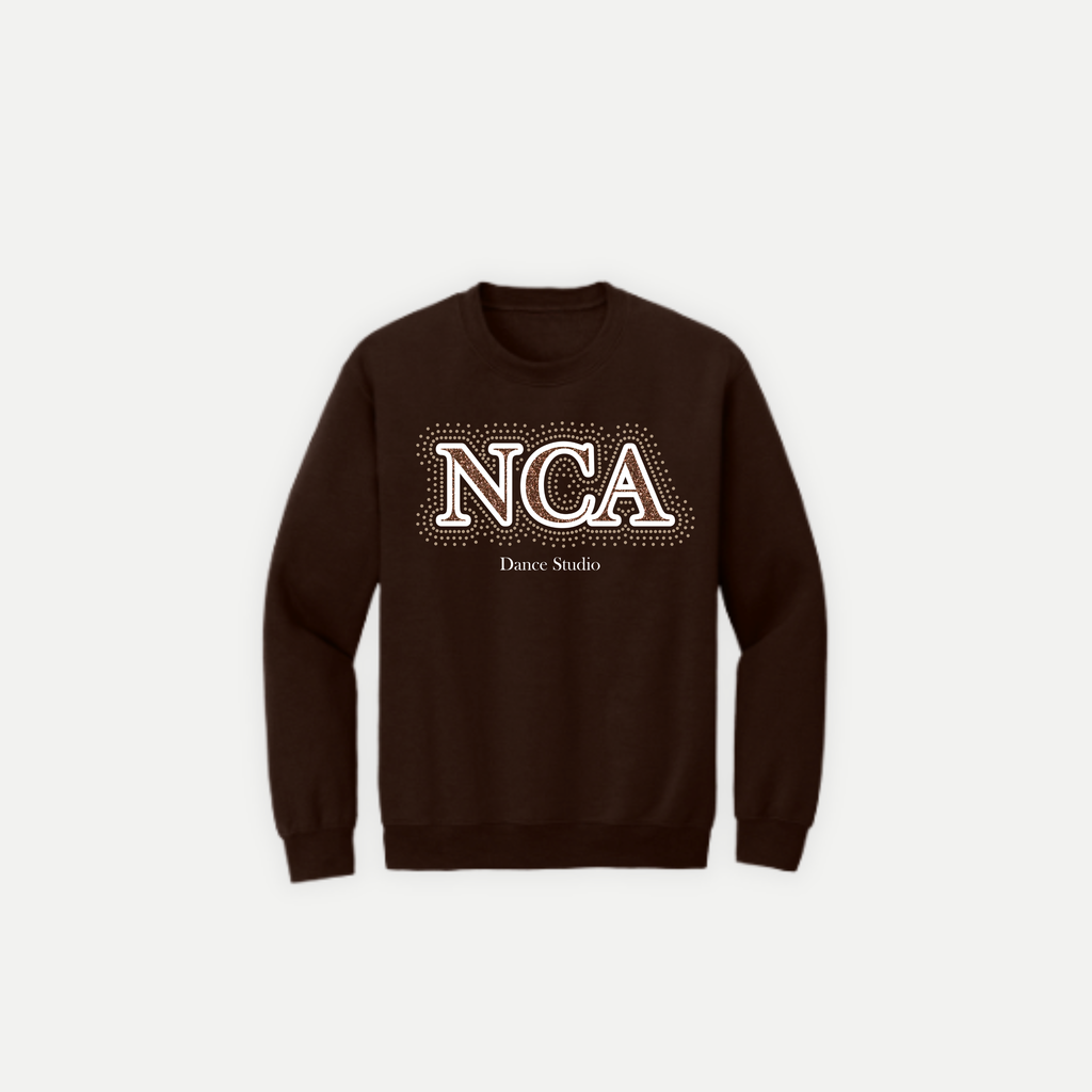 NCA Dance Studio Adult Crewneck Sweatshirt – Brown/Black