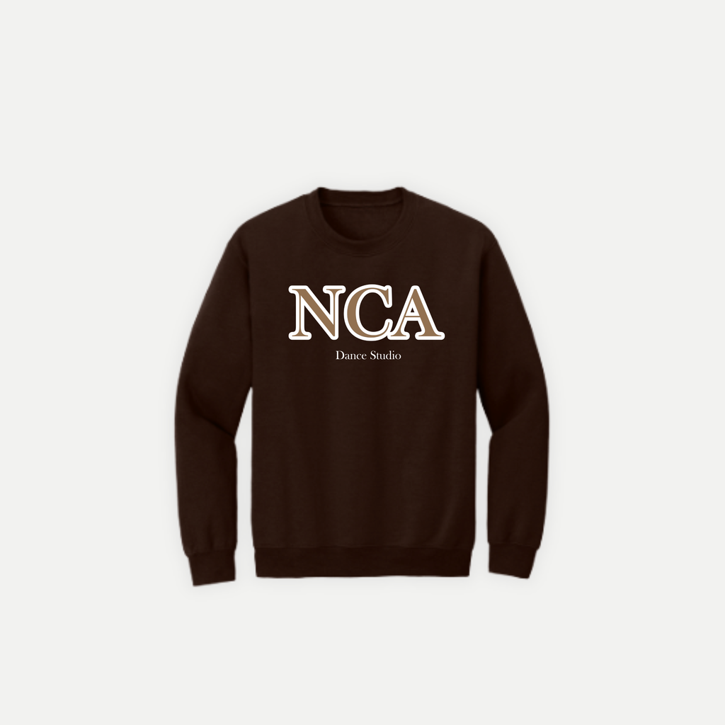 NCA Dance Studio Adult Crewneck Sweatshirt – Brown/Black