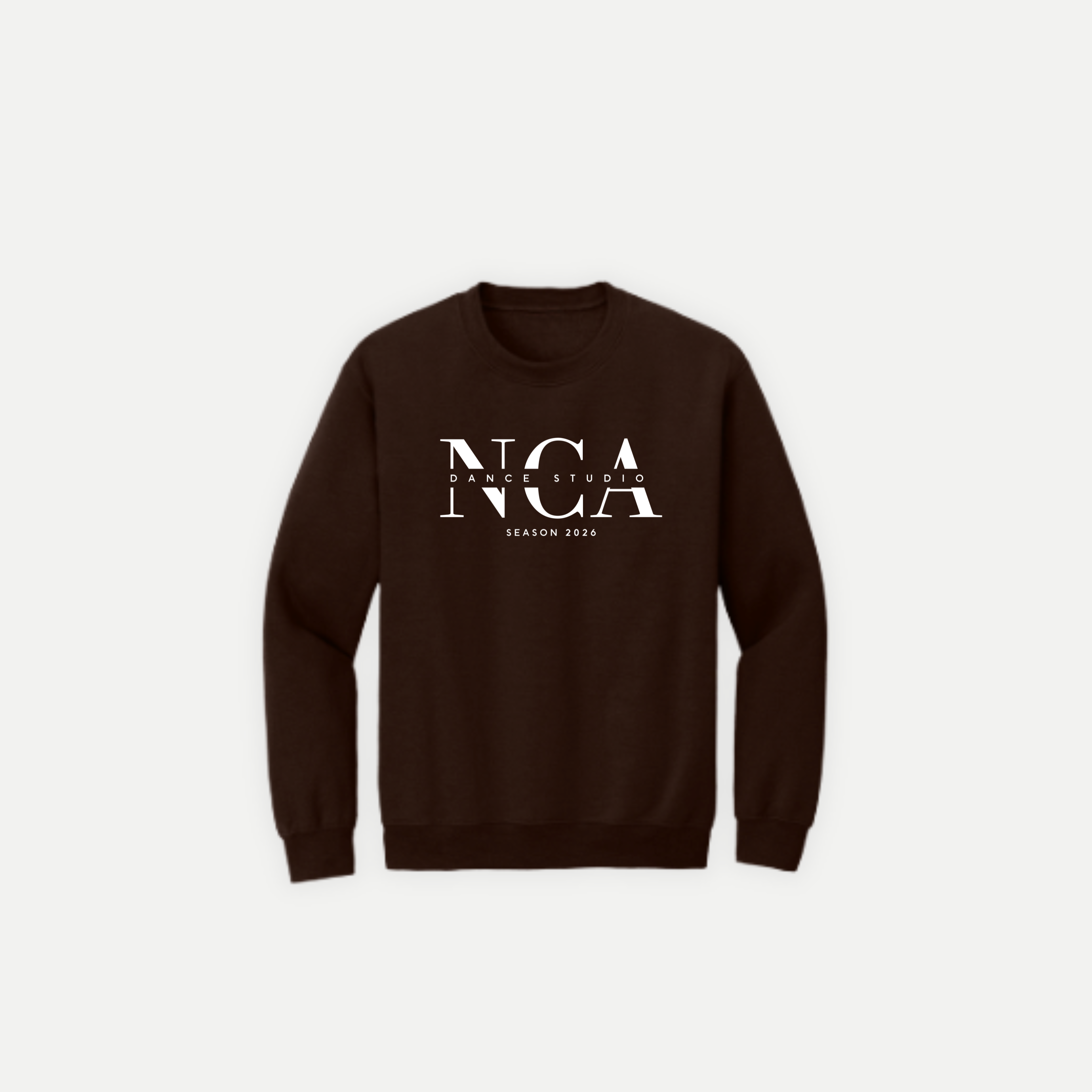 NCA Dance Studio 2026 Practice Adult Crewneck – Brown