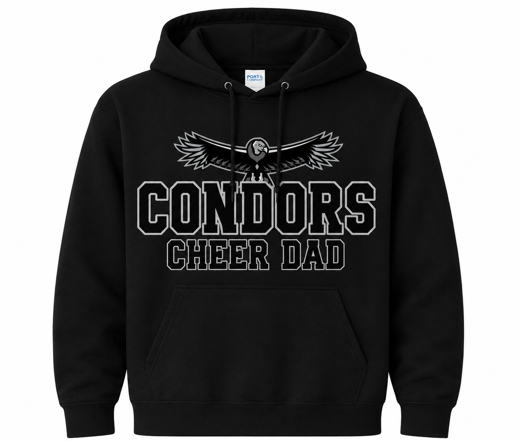 Condors Cheer Dad Hoodie | Free Personalized Sleeve Option