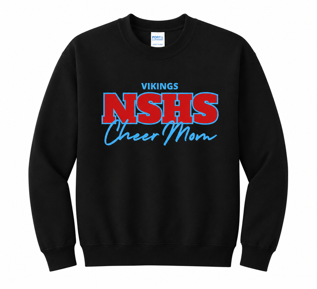 NSHS Vikings Cheer Mom & Cheer Dad Hoodie and Crewneck