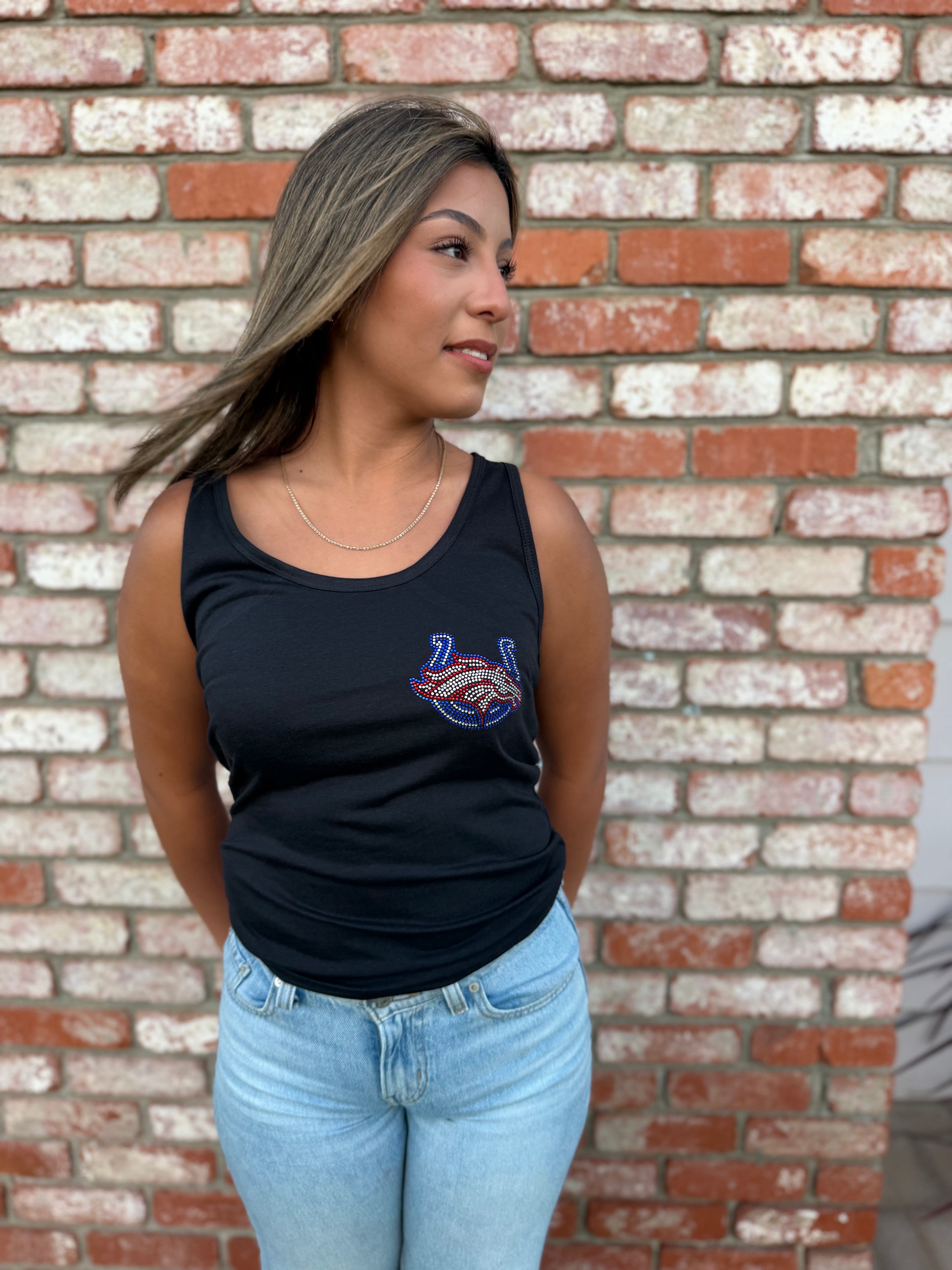 SCB Rhinestone Women’s Racerback Tank