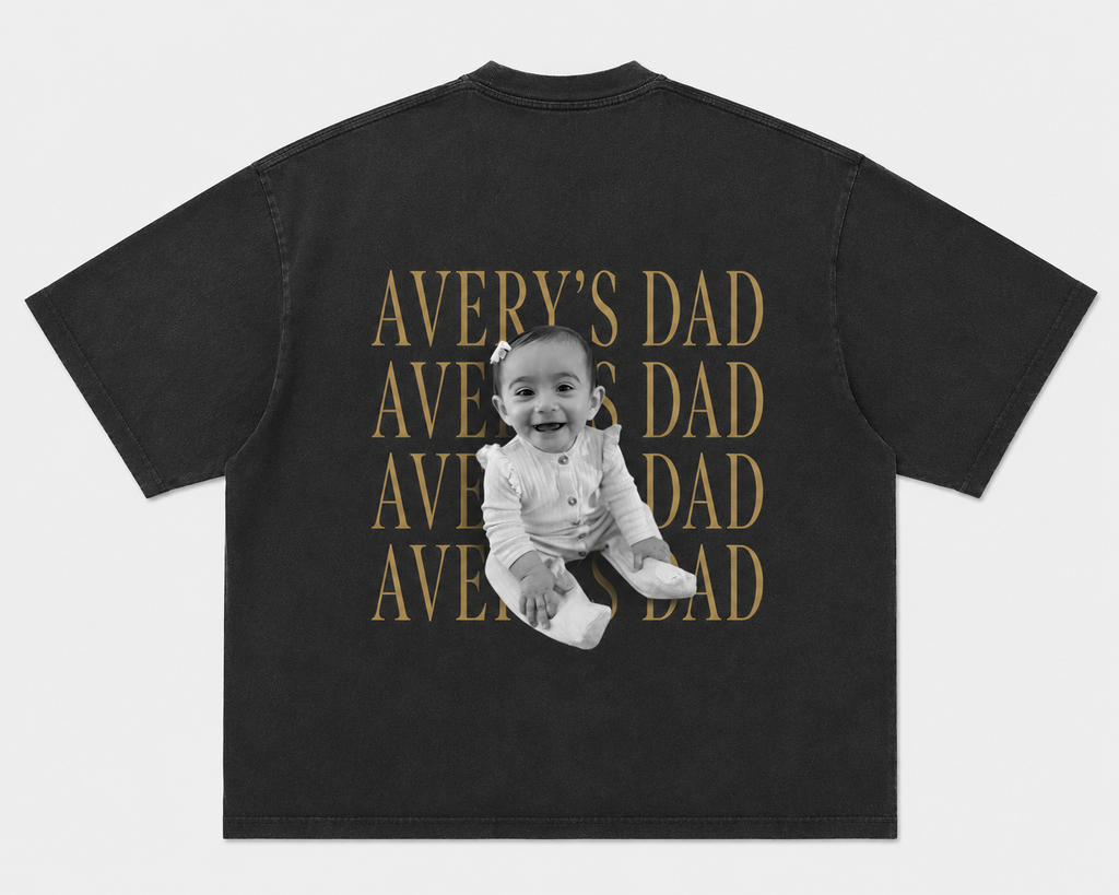 Custom Oversized Dad Photo Tee