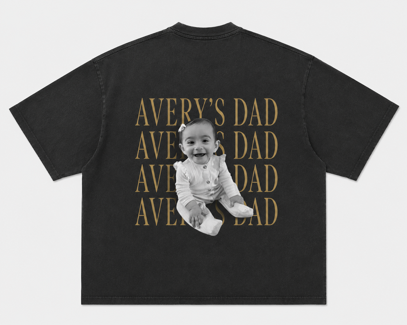 Custom Oversized Dad Photo Tee