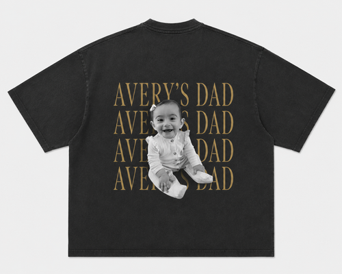 Custom Oversized Dad Photo Tee