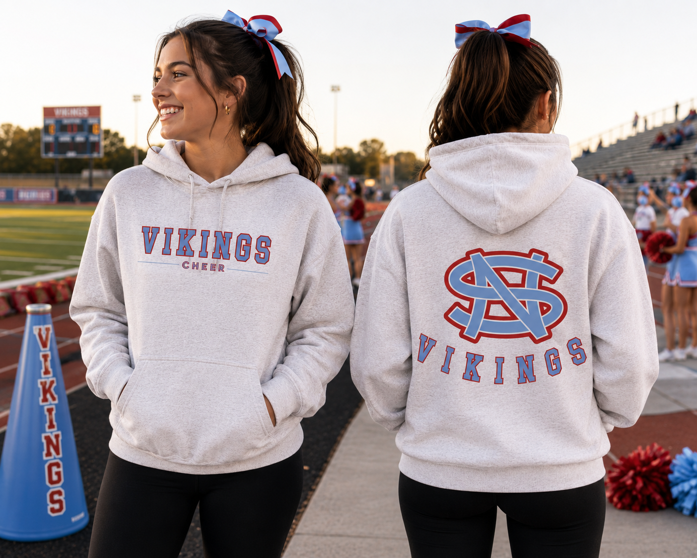 NSHS Vikings Cheer Front & Back Apparel
