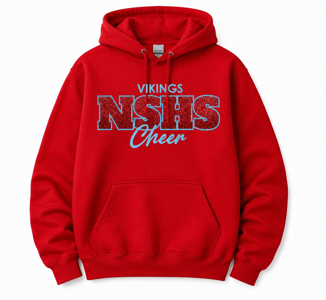 NSHS Vikings Cheer Glitter Hoodie & Crewneck