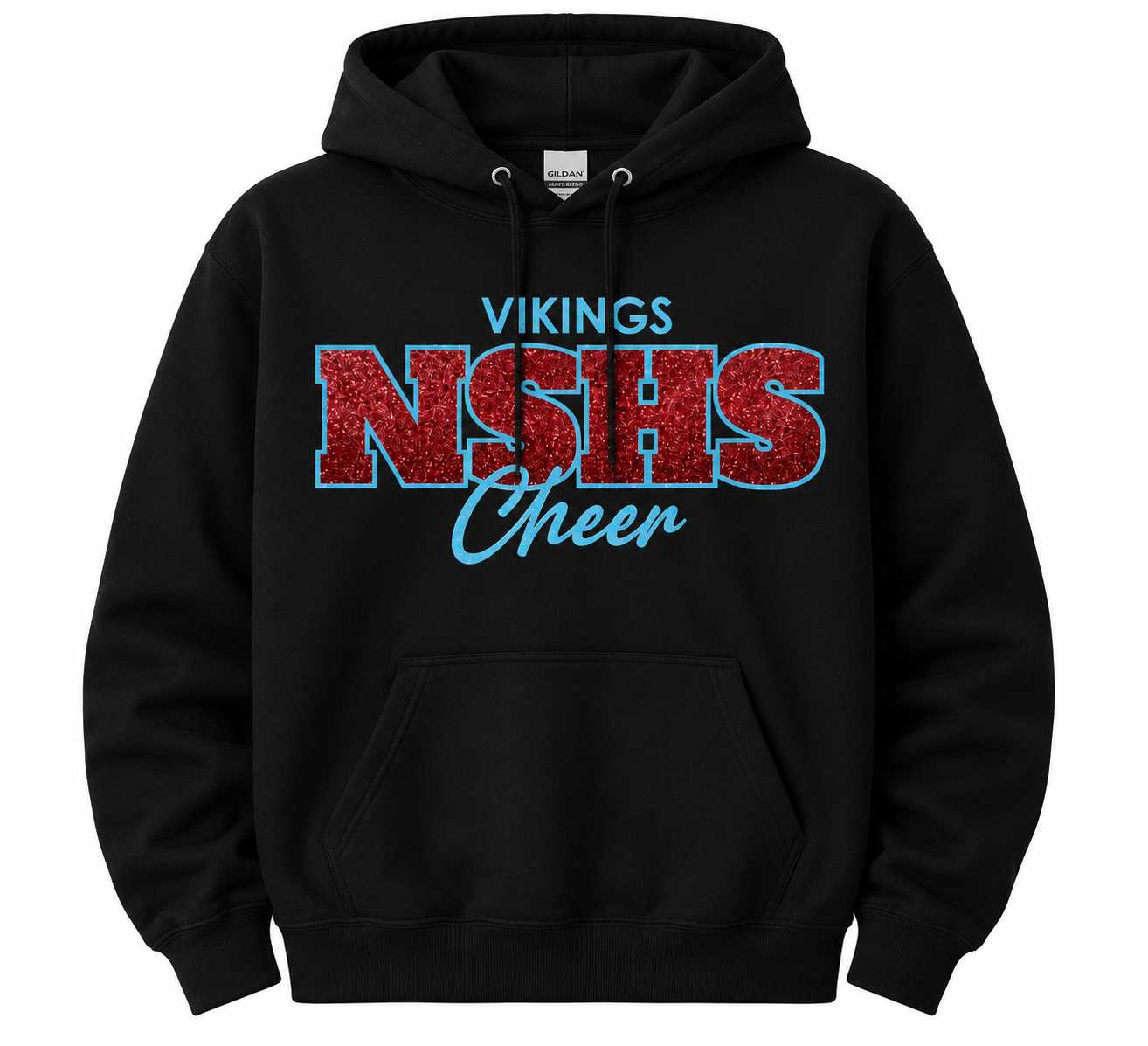 NSHS Vikings Cheer Glitter Hoodie & Crewneck