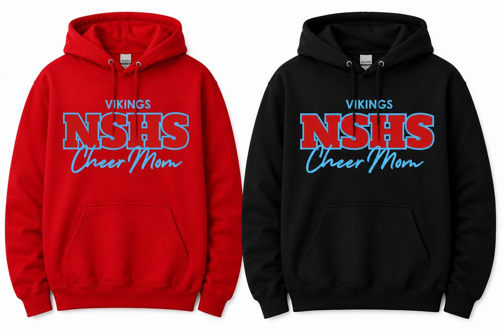 NSHS Vikings Cheer Mom & Cheer Dad Hoodie and Crewneck
