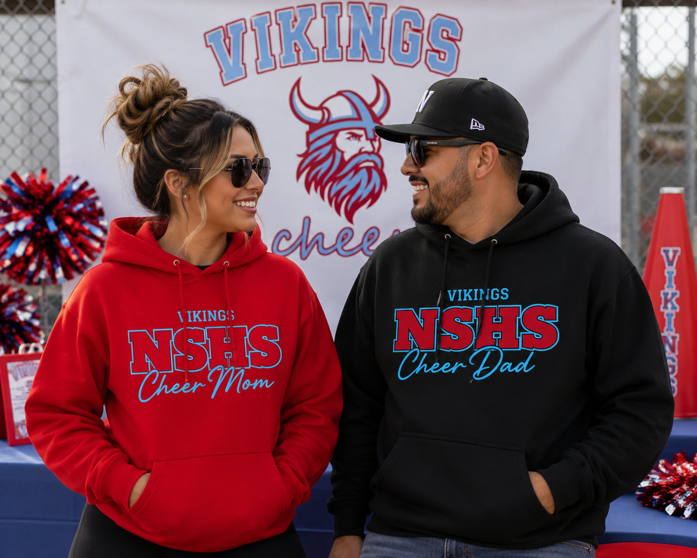 NSHS Vikings Cheer Mom & Cheer Dad Hoodie and Crewneck