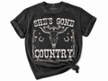 She’s Gone Country Oversized Acid Wash Tee