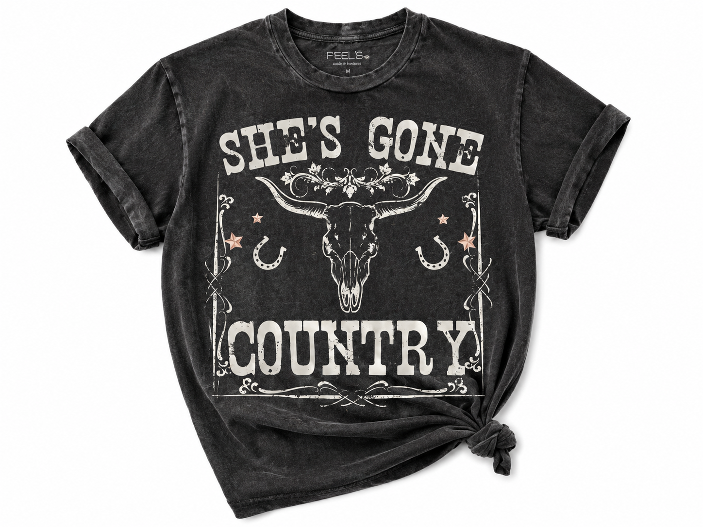 She’s Gone Country Oversized Acid Wash Tee