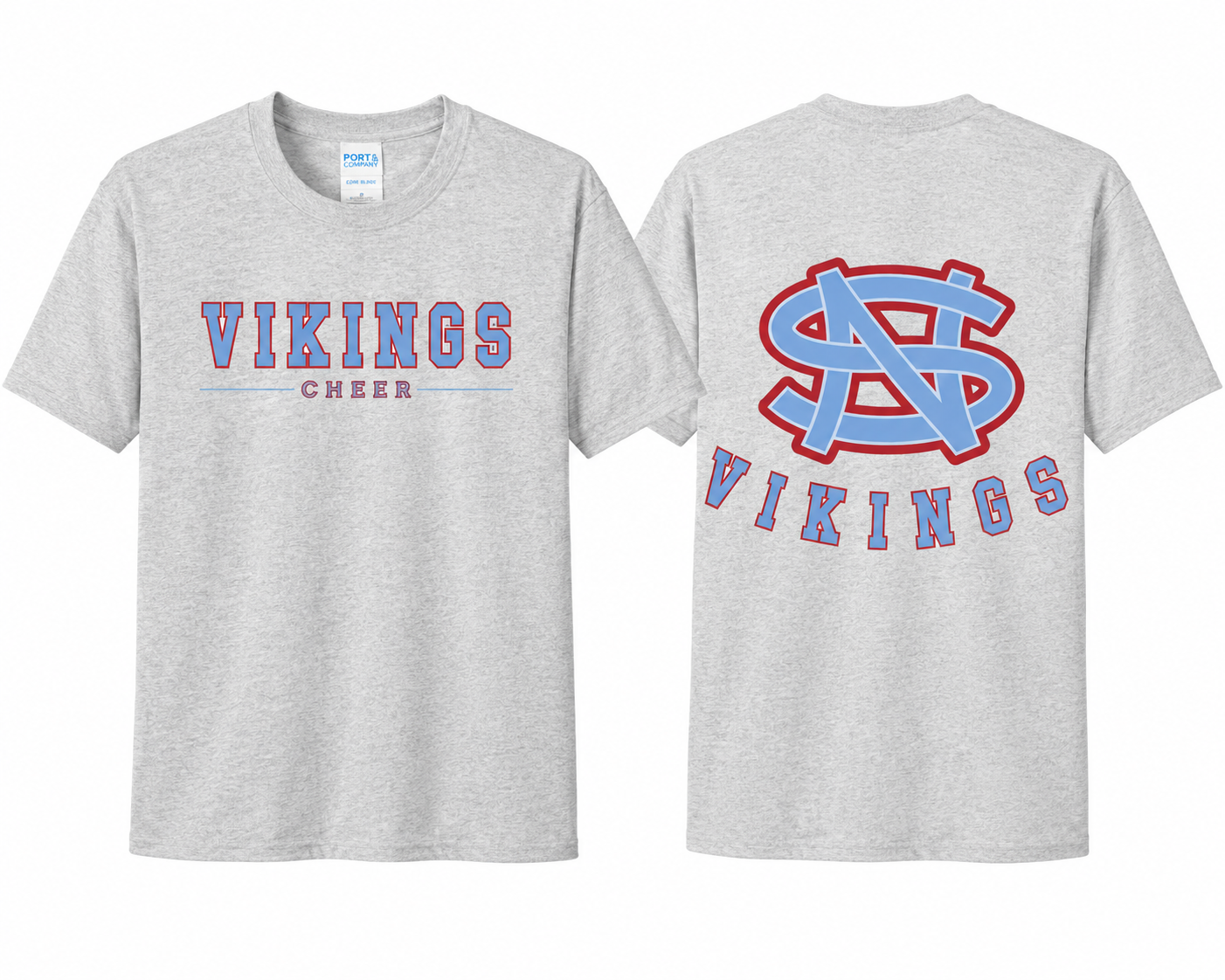 NSHS Vikings Cheer Front & Back Apparel