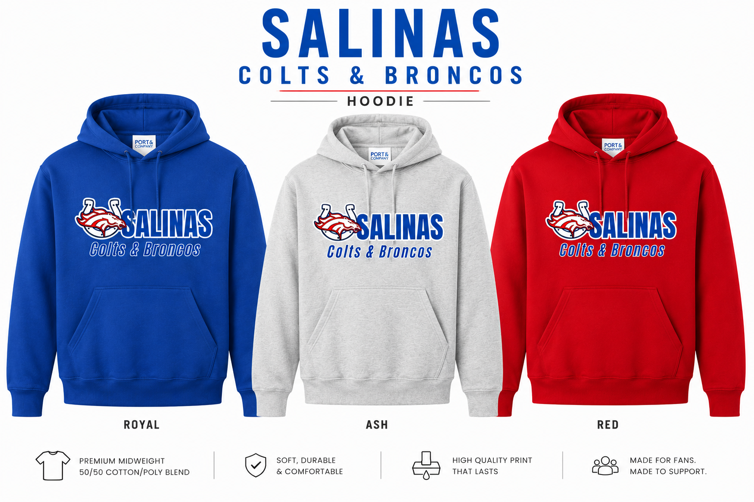 Salinas Colts & Broncos Hoodie