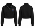 SCB Rhinestone Women’s Cropped 1/2 Zip Sweater