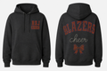 RSJ Blazers Cheer Rhinestone Hoodie | Front & Back Design\