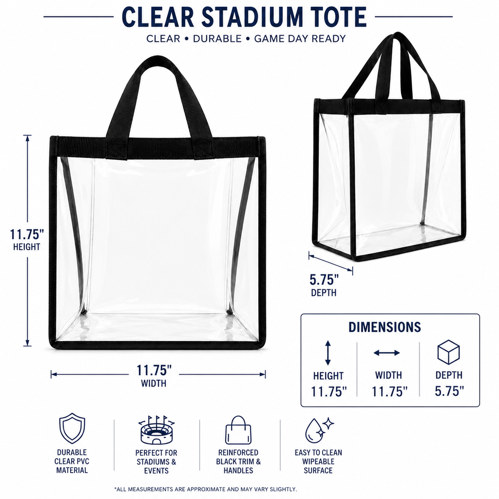 North County Bulldogs Clear Stadium Tote Bag