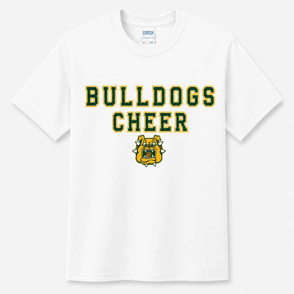 Bulldogs Cheer Varsity Tee (Glitter & Standard)