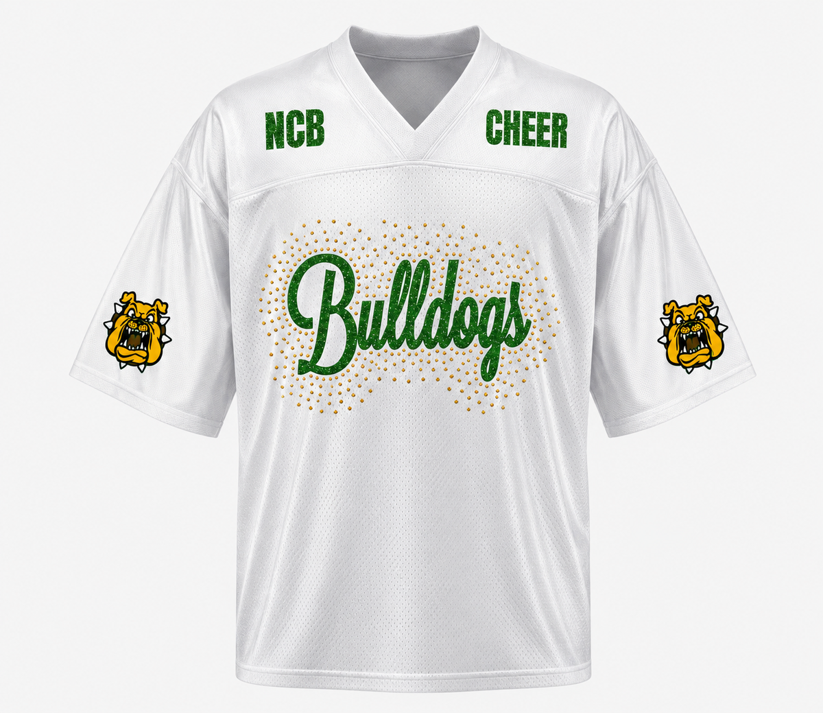 NCB Bulldogs Cheer Glitter & Rhinestone Jersey