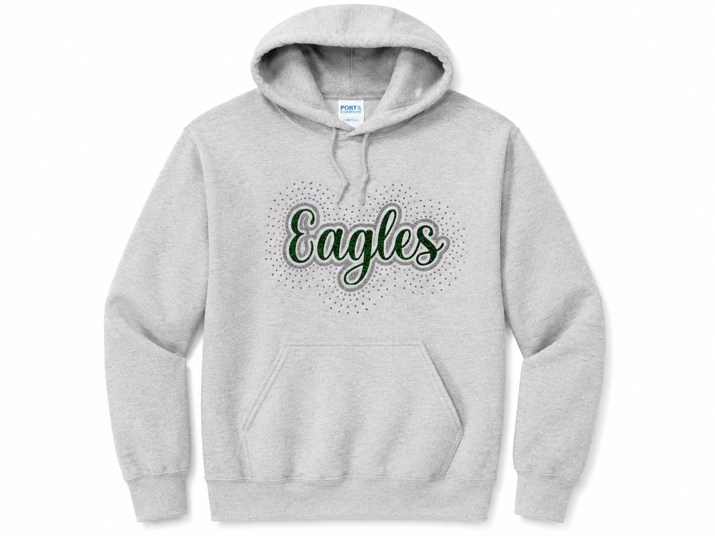 Eagles Glitter & Rhinestone Hoodie