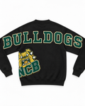 Custom Front Design w/side logo Distressed Letters Crewneck - Standard and Glitter Options