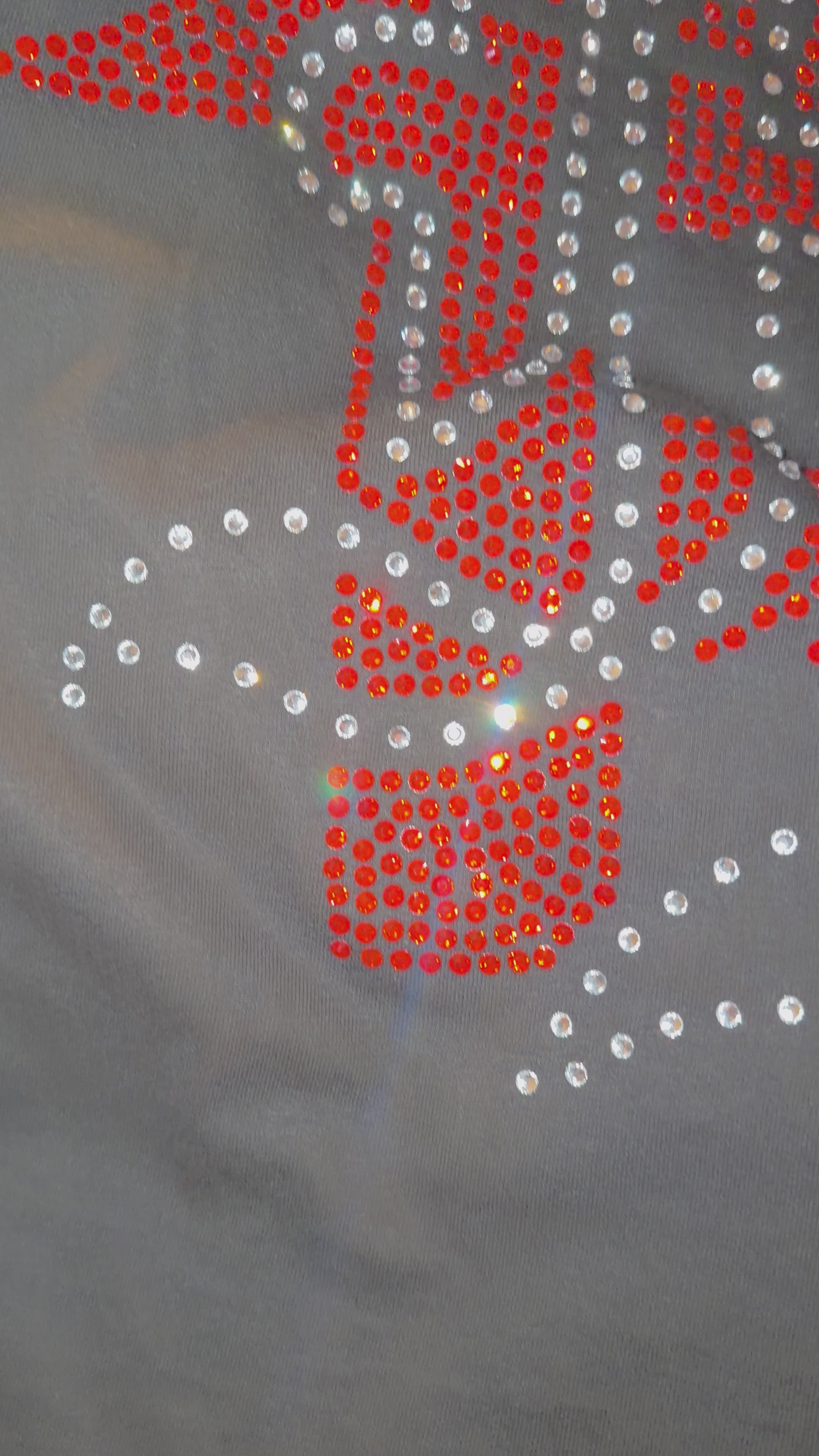 FR Red & Crystal Rhinestone Comfort Color Tee